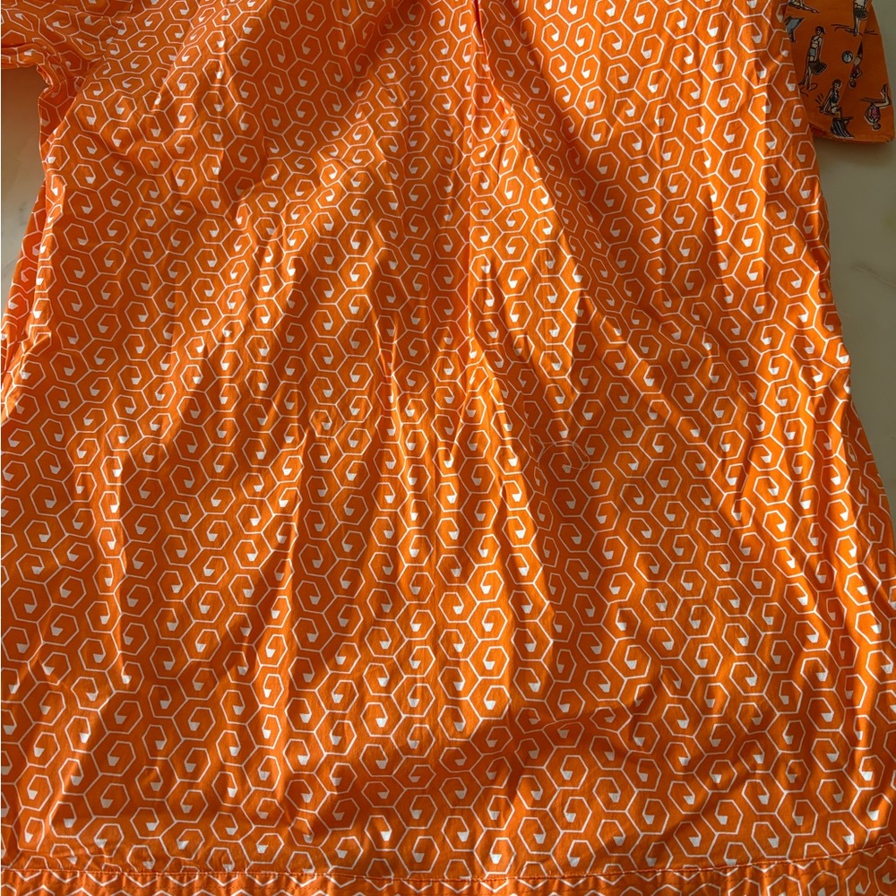 Orange Geometric Pattern Dress - image 4